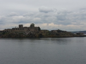 A view of Queensberry, Scotland. We took a small boat trip to this island.