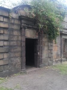 We took a 'Double Dead' tour that took us into the old vaults and into where the Mackenzie poltergeist is and told us the ghost stories. This is the entrance to the Mackenzie poltergeist, it is chained to reduced the number of incidences. 